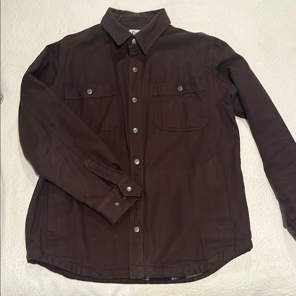 Duluth Trading Co Brown Lightweight Shirt Jacket